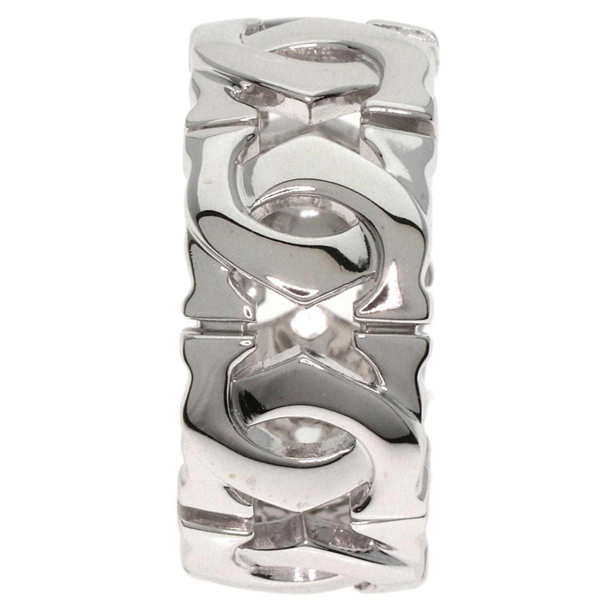 Cartier Ring K18Wg Silver Entrelaces #47