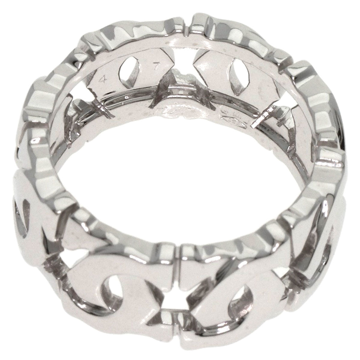 Cartier Ring K18Wg Silver Entrelaces #47