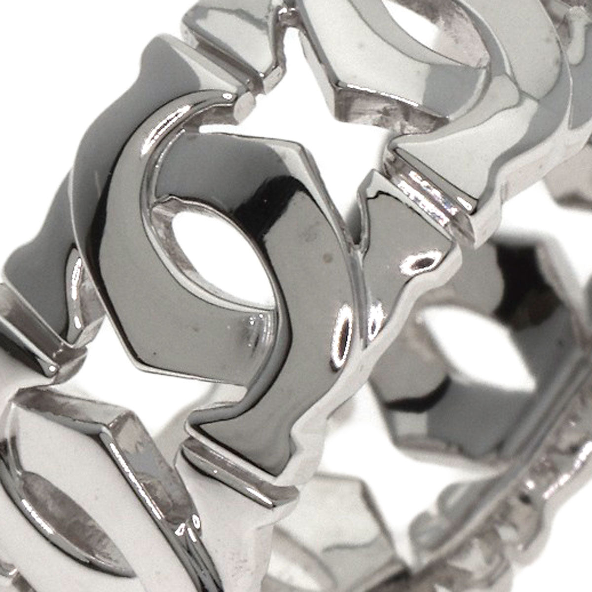 Cartier Ring K18Wg Silver Entrelaces #47