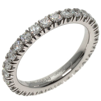 Cartier Ring Pt950 Silver Ethancel Full Eternity Diamond #48 Women