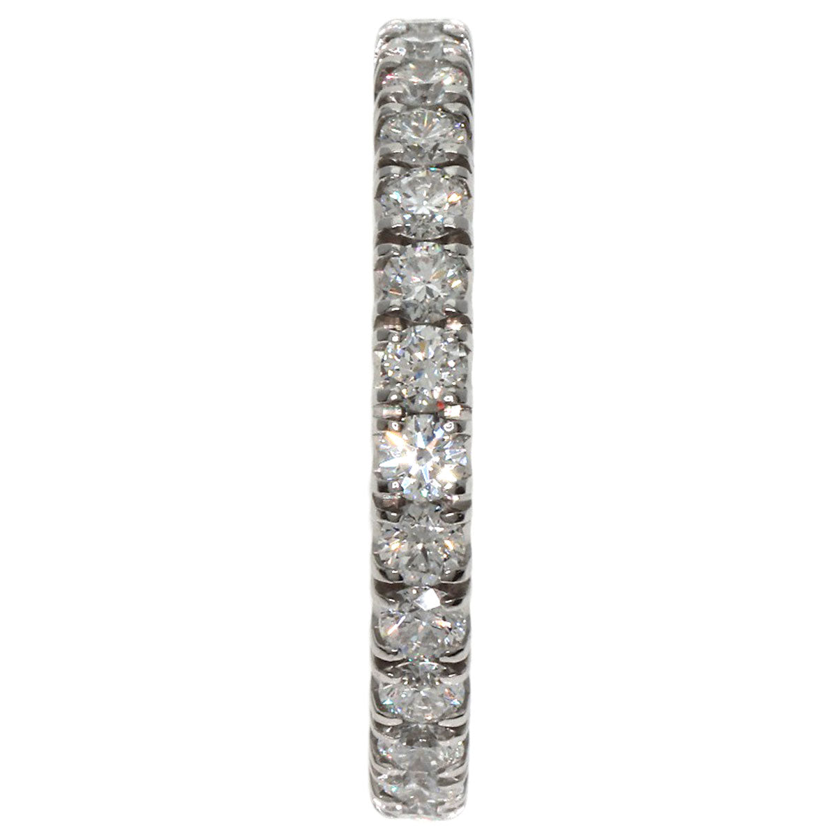 Cartier Ring Pt950 Silver Ethancel Full Eternity Diamond #48 Women