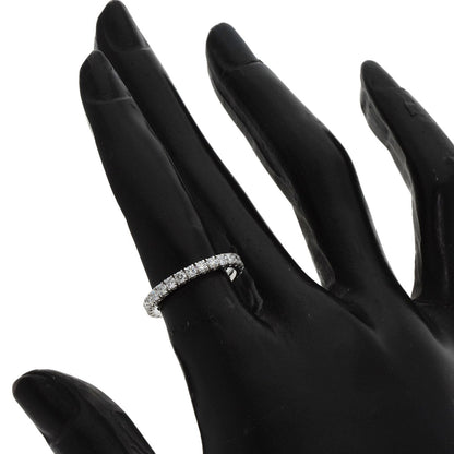 Cartier Ring Pt950 Silver Ethancel Full Eternity Diamond #48 Women