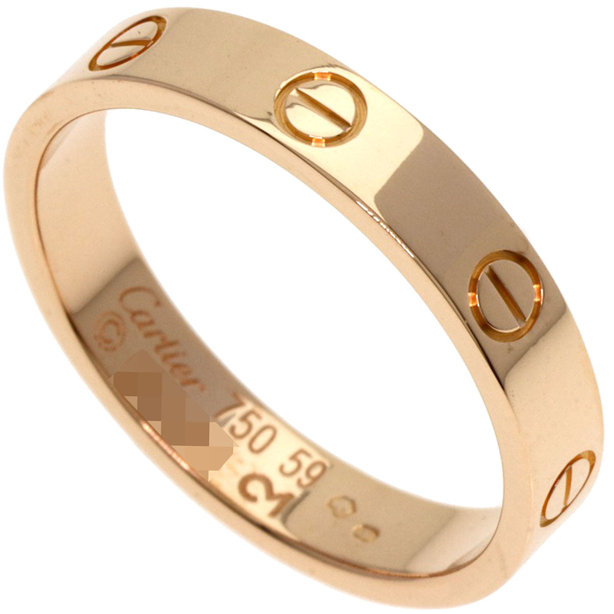 Cartier Ring 18K Pink Gold Gold Mini Love Ring #59