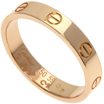 Cartier Ring 18K Pink Gold Gold Mini Love Ring #59
