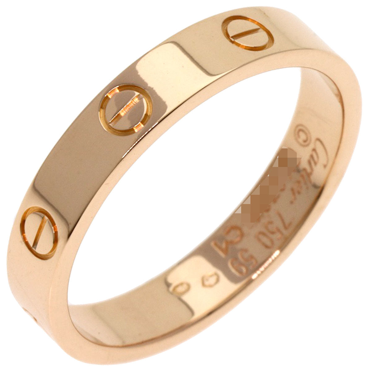 Cartier Ring 18K Pink Gold Gold Mini Love Ring #59