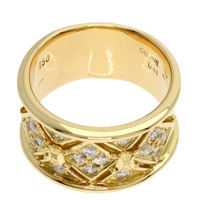 Celine Ring 18K Yellow Gold Gold Logo Diamond