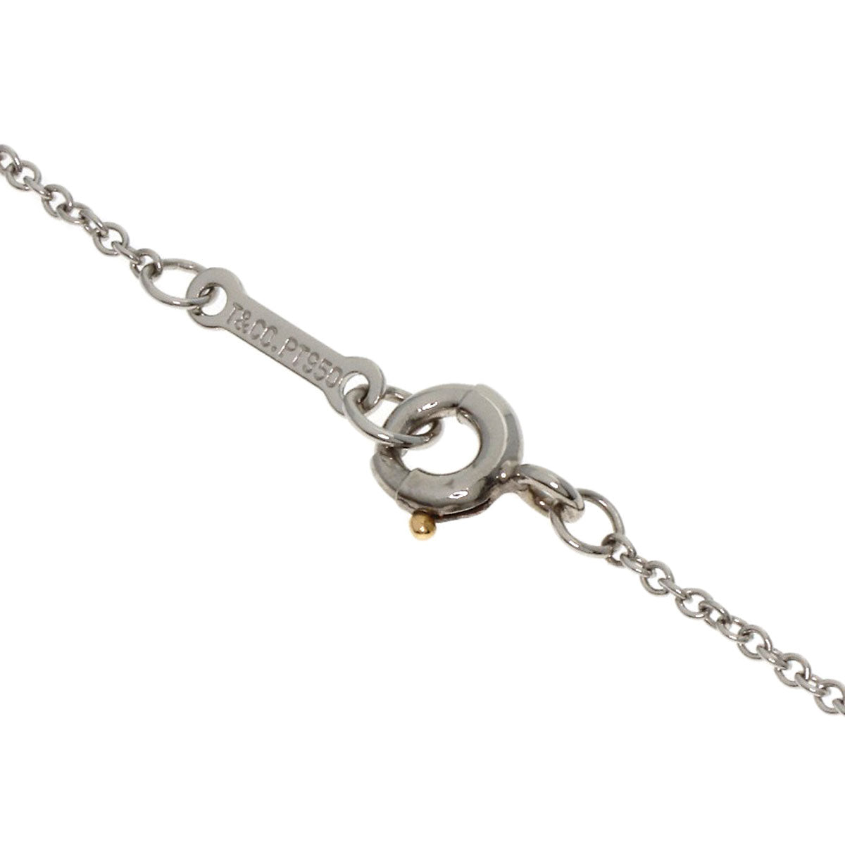 Tiffany&Co. Bracelet Pt950 Silver By The Yard Diamond