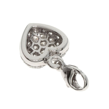 Cartier Pendant Top K18Wg Silver Heart Charm Pav Diamond