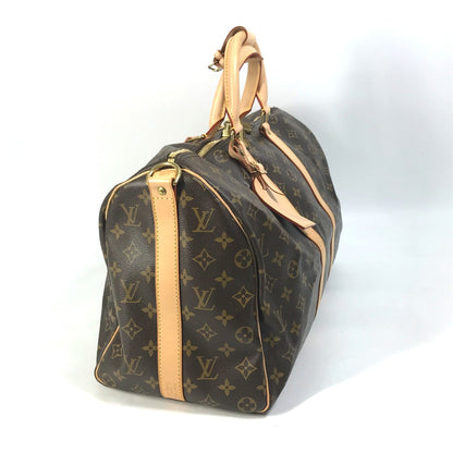 Louis Vuitton Boston Duffel Bag L41418 Monogram Canvas Brown Travel Bag Shoulder Bag Handbag
