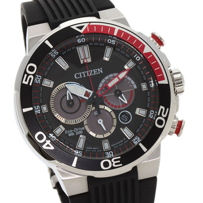 Citizen Watches Eco Drive B620-S099790 Stainless Steel, Rubber Silver Eco Drive Diver Black Dial
