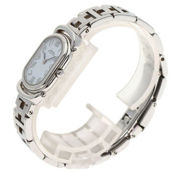 Hermes Watches Quartz Ar1.210 Stainless Steel , Stainless Steel Silver Arceau New Buckle White Dial