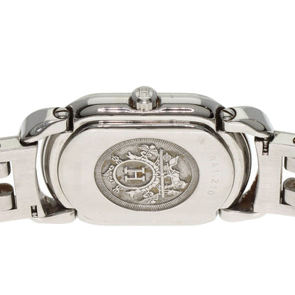 Hermes Watches Quartz Ar1.210 Stainless Steel , Stainless Steel Silver Arceau New Buckle White Dial