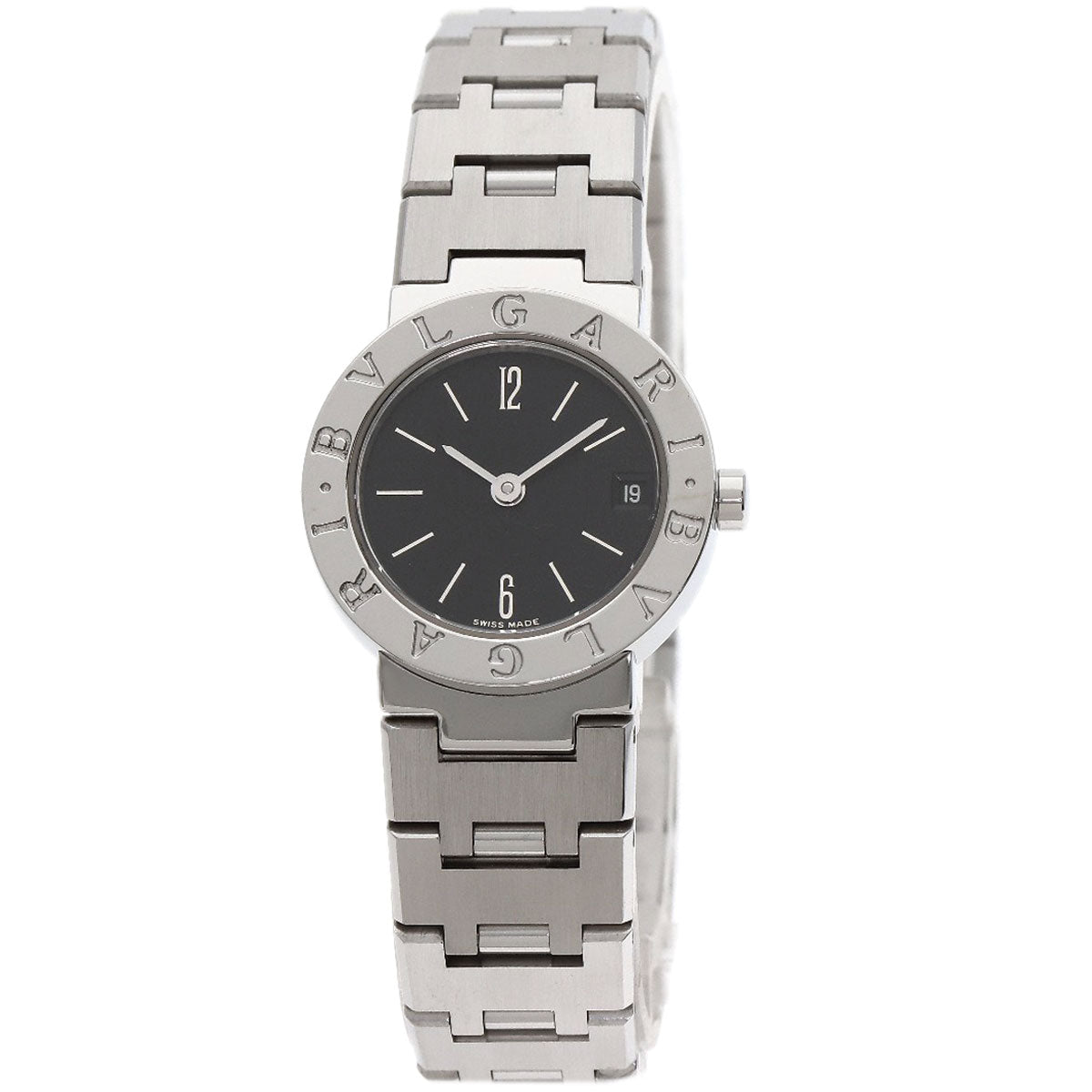 Bvlgari Watches Quartz Bb23Ssd Stainless Steel , Stainless Steel Silver Bulgari Bulgari Black Dial