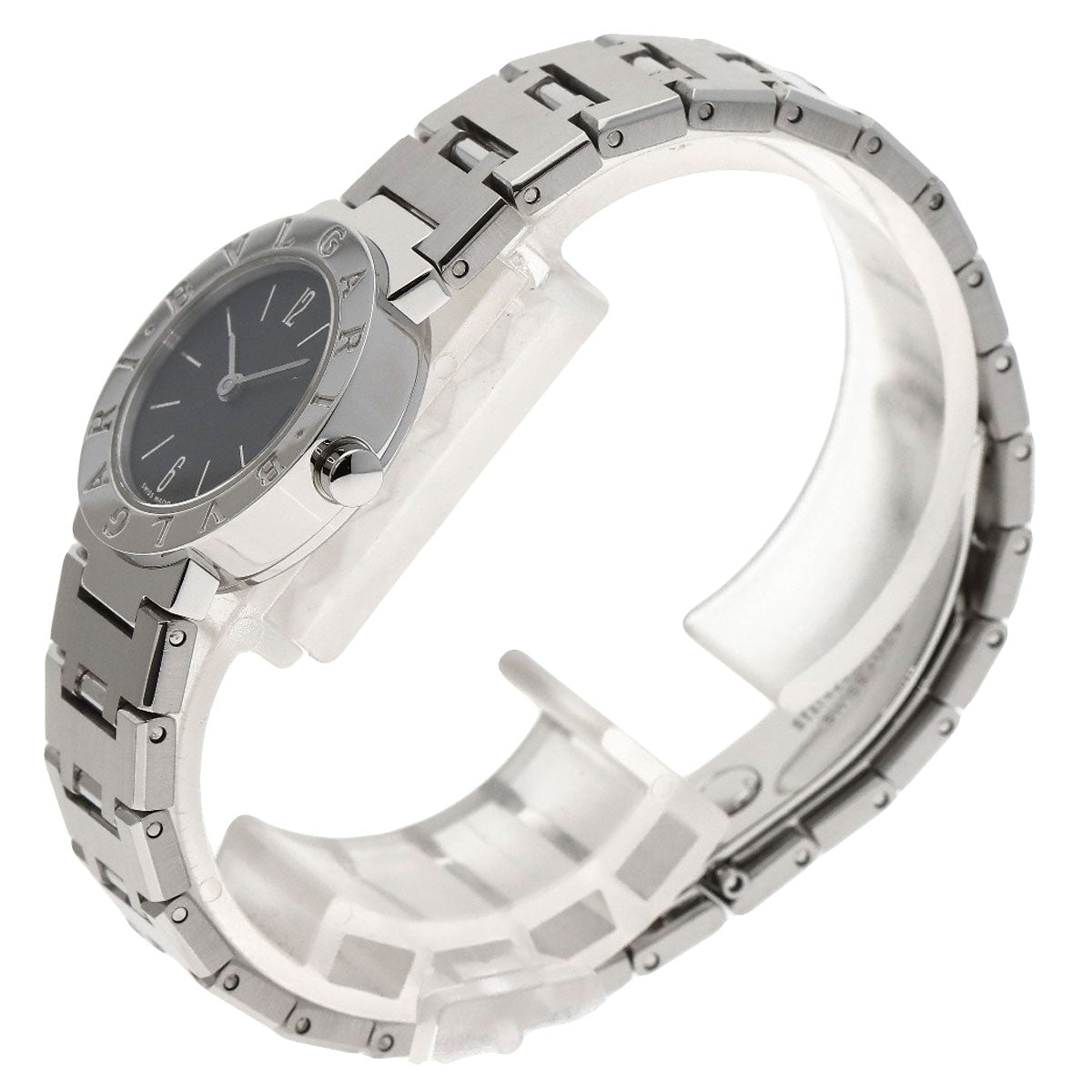 Bvlgari Watches Quartz Bb23Ssd Stainless Steel , Stainless Steel Silver Bulgari Bulgari Black Dial