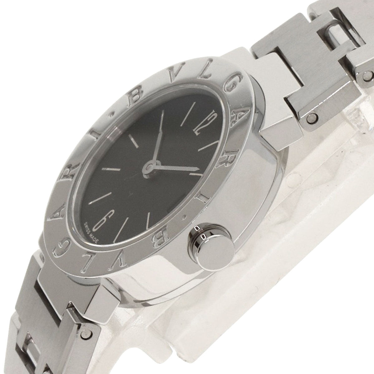 Bvlgari Watches Quartz Bb23Ssd Stainless Steel , Stainless Steel Silver Bulgari Bulgari Black Dial