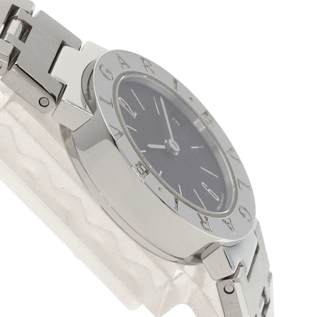Bvlgari Watches Quartz Bb23Ssd Stainless Steel , Stainless Steel Silver Bulgari Bulgari Black Dial