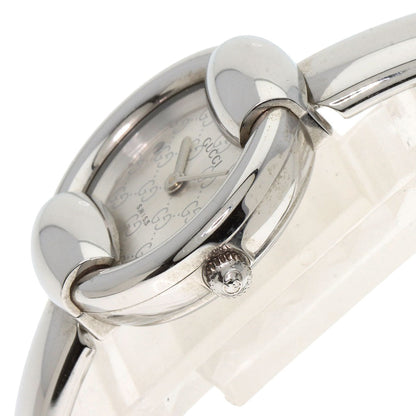 Gucci Watches Quartz 1400L Stainless Steel , Stainless Steel Silver Round Face Silver Dial Women