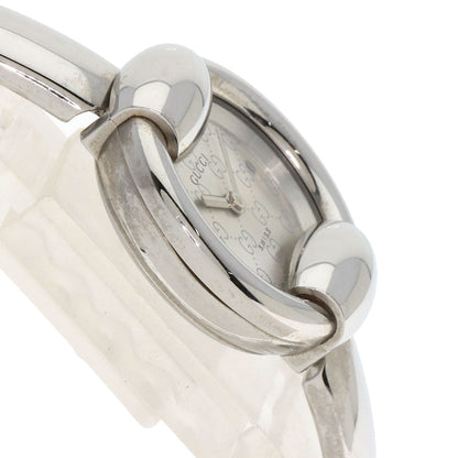 Gucci Watches Quartz 1400L Stainless Steel , Stainless Steel Silver Round Face Silver Dial Women