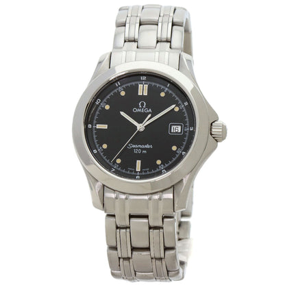 Omega Watches Quartz 2511.50 Stainless Steel , Stainless Steel Silver Seamaster 120M Black Dial Mens