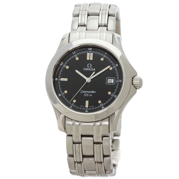 Omega Watches Quartz 2511.50 Stainless Steel , Stainless Steel Silver Seamaster 120M Black Dial Mens