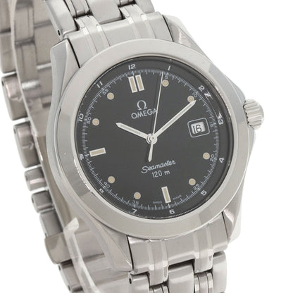 Omega Watches Quartz 2511.50 Stainless Steel , Stainless Steel Silver Seamaster 120M Black Dial Mens