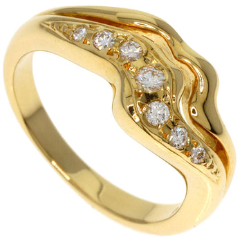 Mikimoto Ring 18K Yellow Gold Gold Diamond Women