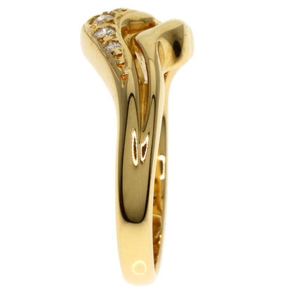Mikimoto Ring 18K Yellow Gold Gold Diamond Women