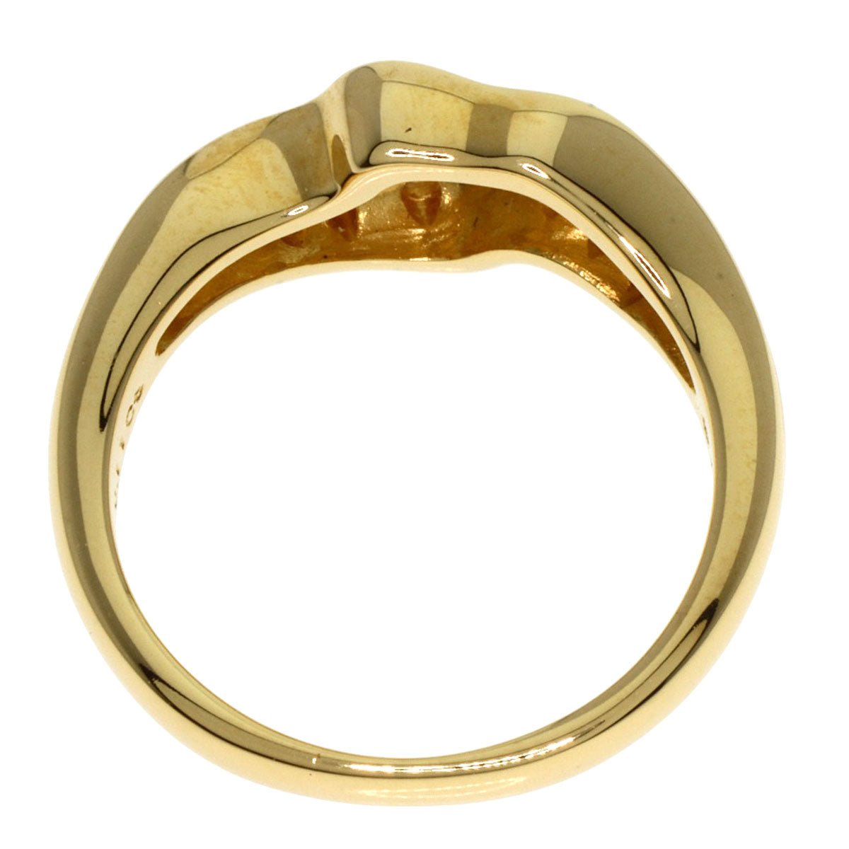 Mikimoto Ring 18K Yellow Gold Gold Diamond Women