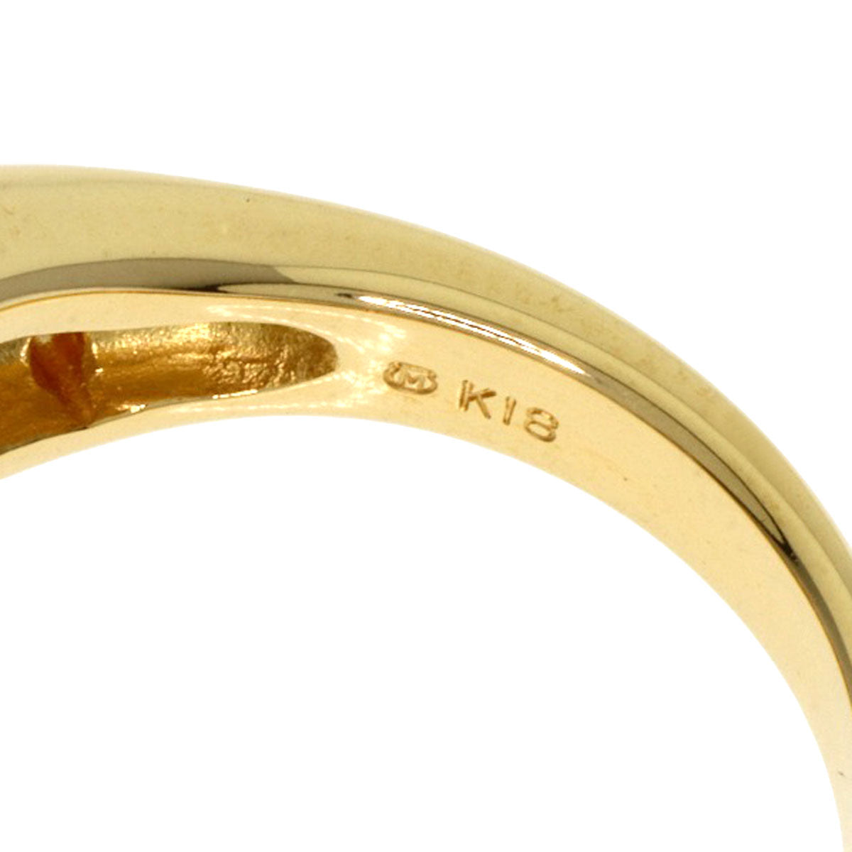 Mikimoto Ring 18K Yellow Gold Gold Diamond Women