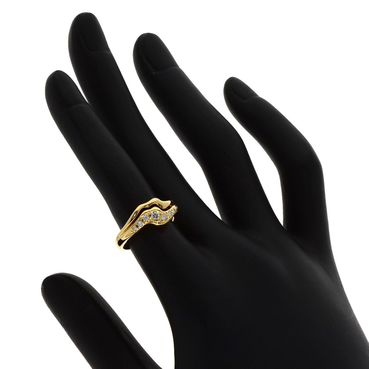 Mikimoto Ring 18K Yellow Gold Gold Diamond Women