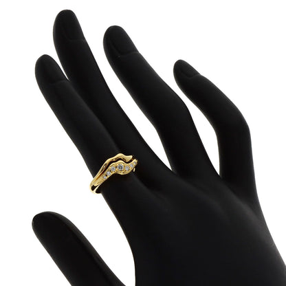Mikimoto Ring 18K Yellow Gold Gold Diamond Women