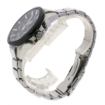 Casio Watches Tough Solar Eqb-051 Stainless Steel , Stainless Steel Silver Edifice Black Dial Mens