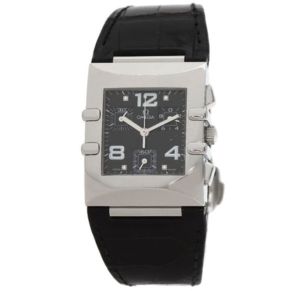 Omega Watches Quartz 1841.55.11 Stainless Steel, Leather Silver Constellation Quadrachrono 4P