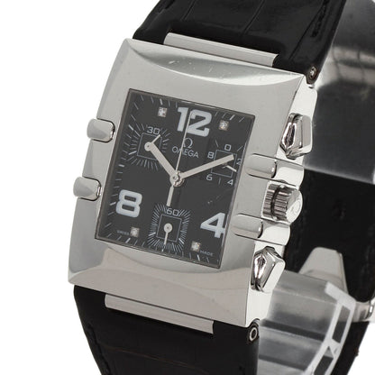 Omega Watches Quartz 1841.55.11 Stainless Steel, Leather Silver Constellation Quadrachrono 4P