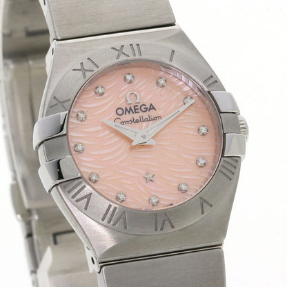 Omega Watches Quartz 123.10.24.60.57.002 Stainless Steel , Stainless Steel Silver Constellation