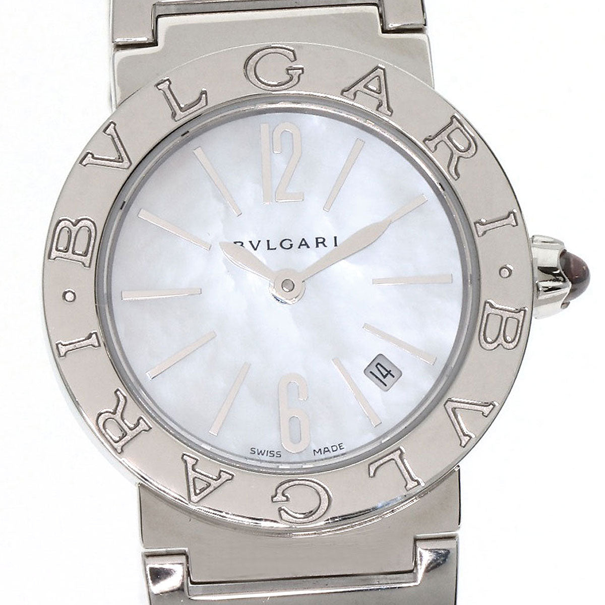 Bvlgari Watches Quartz Bbl26S Stainless Steel , Stainless Steel Silver Bulgari Bulgari White Shell
