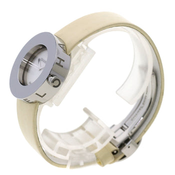 Chanel Watches Quartz H0579 Stainless Steel, Leather Silver La Ronde White Dial Women