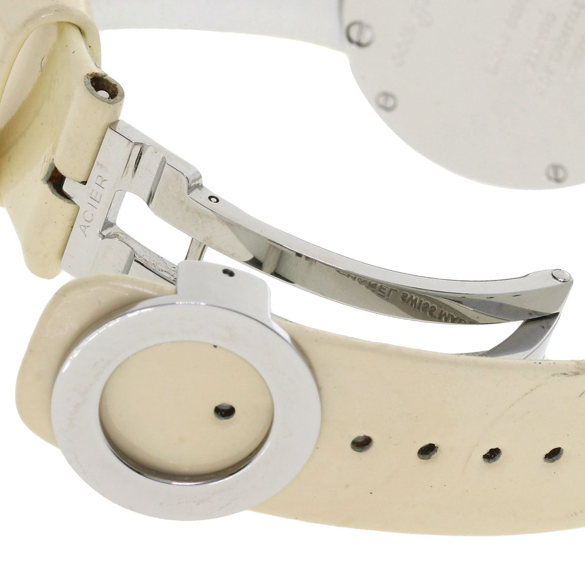 Chanel Watches Quartz H0579 Stainless Steel, Leather Silver La Ronde White Dial Women