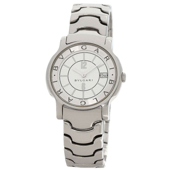 Bvlgari Watches Quartz St35Ss Stainless Steel , Stainless Steel Silver Solo Tempo White Dial Mens