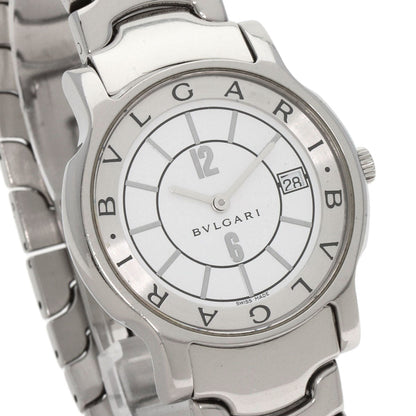 Bvlgari Watches Quartz St35Ss Stainless Steel , Stainless Steel Silver Solo Tempo White Dial Mens