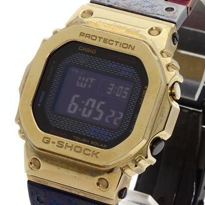 Casio Watches Tough Solar Gmw-B5000Tr-9Jr Titanium, Metal Gold G-Shock Full Metal Black Dial Mens