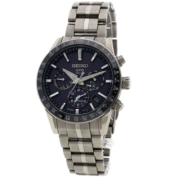 Seiko Watches Solar Powered Sbxc003 5X53-0Ab0 Titanium Ceramic , Titanium Silver Astron Black Dial