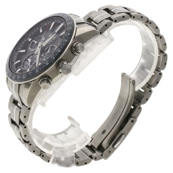 Seiko Watches Solar Powered Sbxc003 5X53-0Ab0 Titanium Ceramic , Titanium Silver Astron Black Dial
