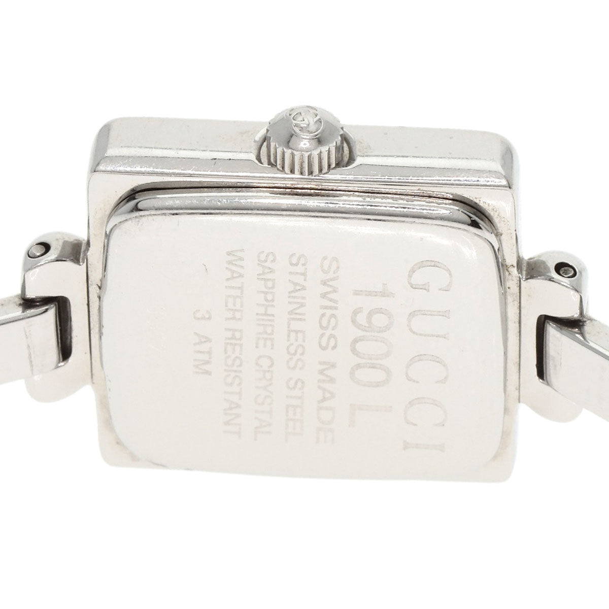 Gucci Watches Quartz Stainless Steel , Stainless Steel Silver 1900L Black Dial Women