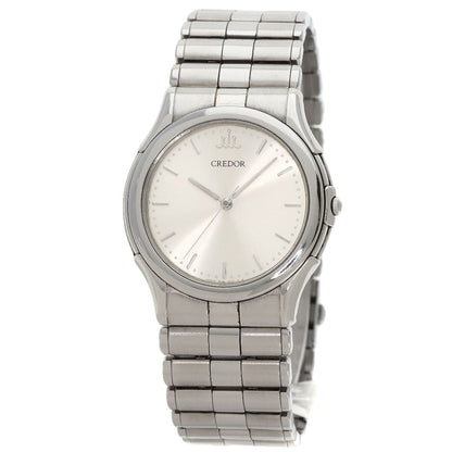 Seiko Watches Quartz Gclc009 9581-6020 Stainless Steel , Stainless Steel Silver Credor Silver Dial