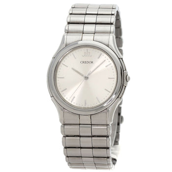 Seiko Watches Quartz Gclc009 9581-6020 Stainless Steel , Stainless Steel Silver Credor Silver Dial