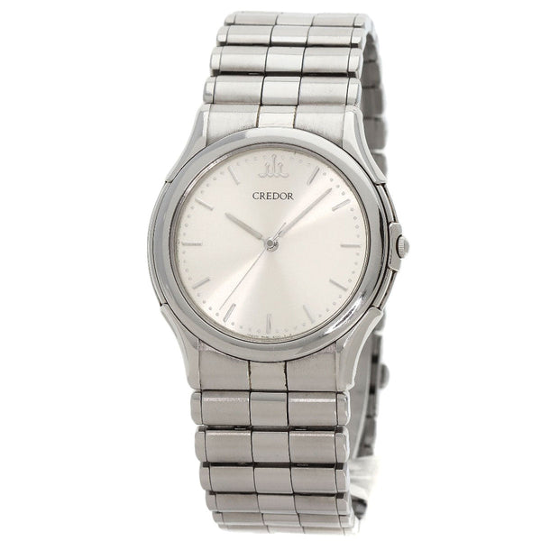Seiko Watches Quartz Gclc009 9581-6020 Stainless Steel , Stainless Steel Silver Credor Silver Dial