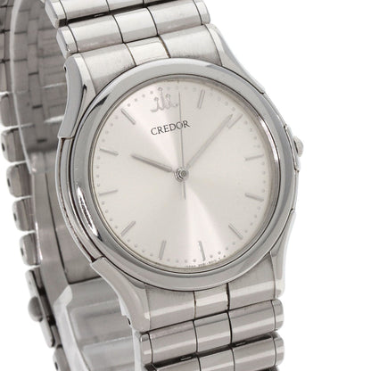 Seiko Watches Quartz Gclc009 9581-6020 Stainless Steel , Stainless Steel Silver Credor Silver Dial