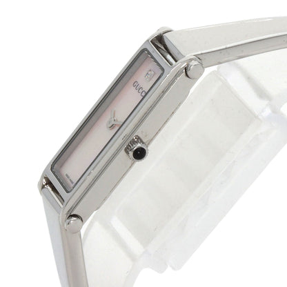 Gucci Watches Quartz 1500L Stainless Steel , Stainless Steel Silver Square Face 1P Diamond Bangle
