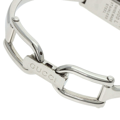 Gucci Watches Quartz 1500L Stainless Steel , Stainless Steel Silver Square Face 1P Diamond Bangle